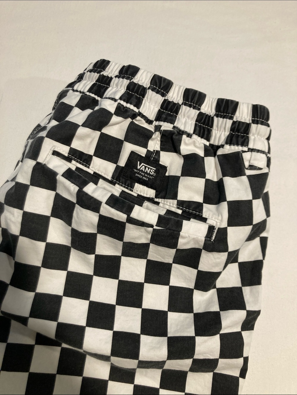 Vans Mens Black & White Checkered Casual Shorts Size Medium - Picture 5 of 8